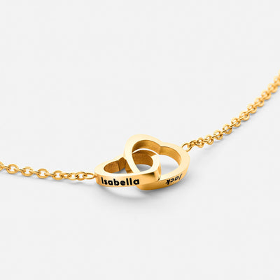 Colier Două Inimi Personalizat