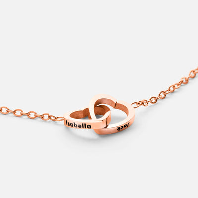 Colier Două Inimi Personalizat