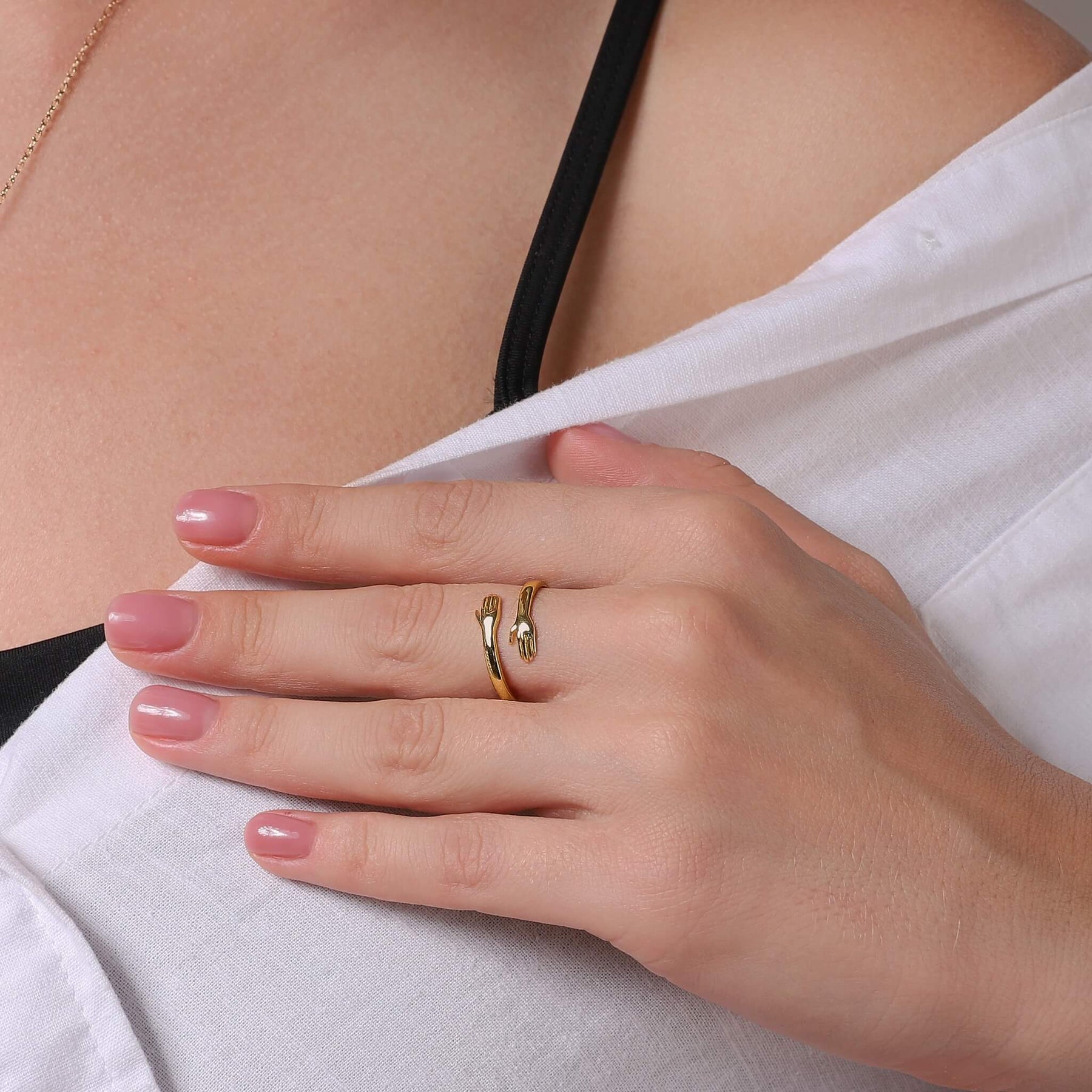 Rose Gold Personalized Hug Ring Viktorias Rose gold personalized hug ring viktorias