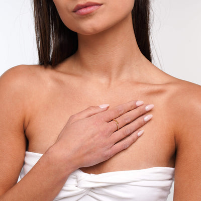 Inel cu Mărgele și Cristal