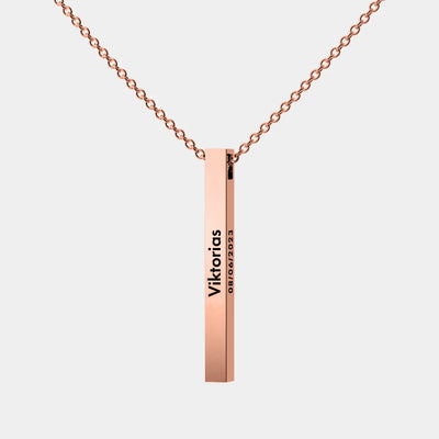 Personaliserat Brickhalsband Roséguld