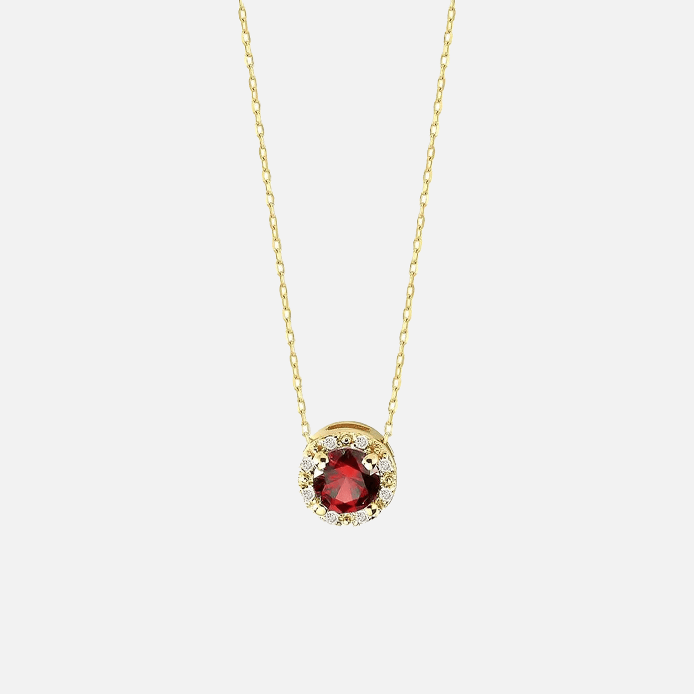 Crystal Stone Necklace 18k Gold Plated