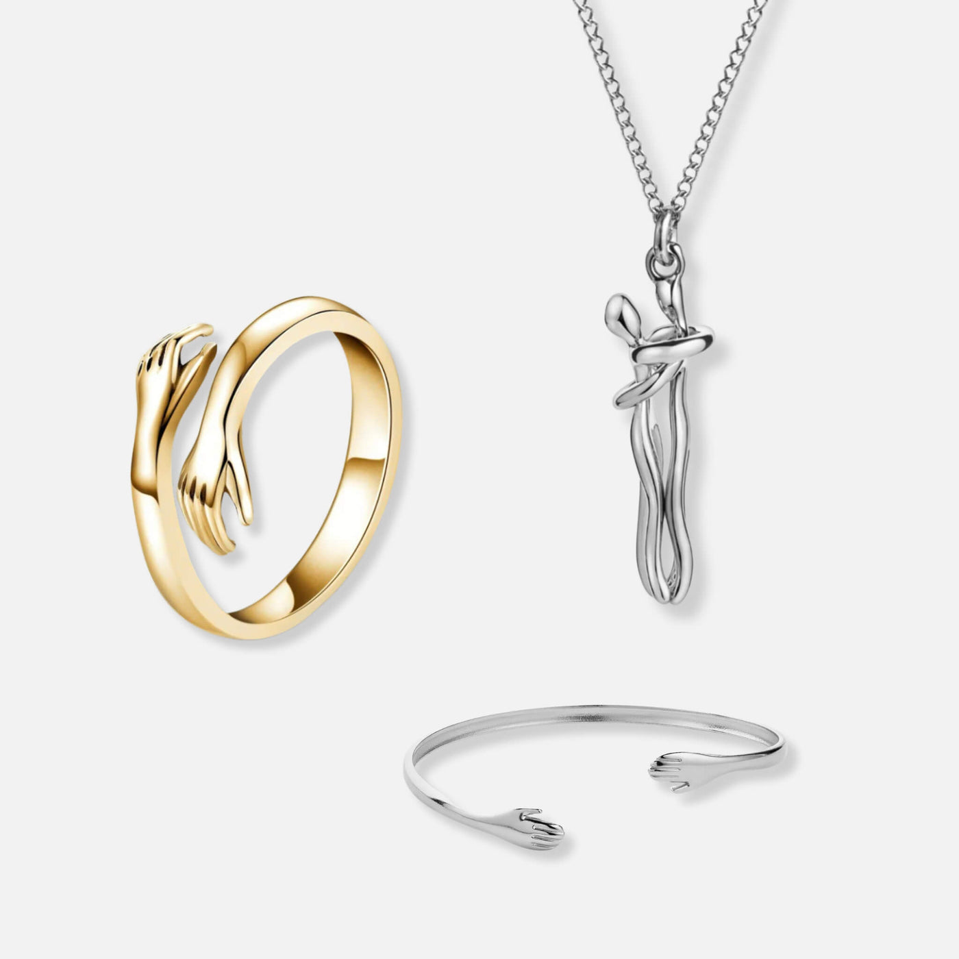 Hug Ring, Hug Necklace & Hug Bracelet