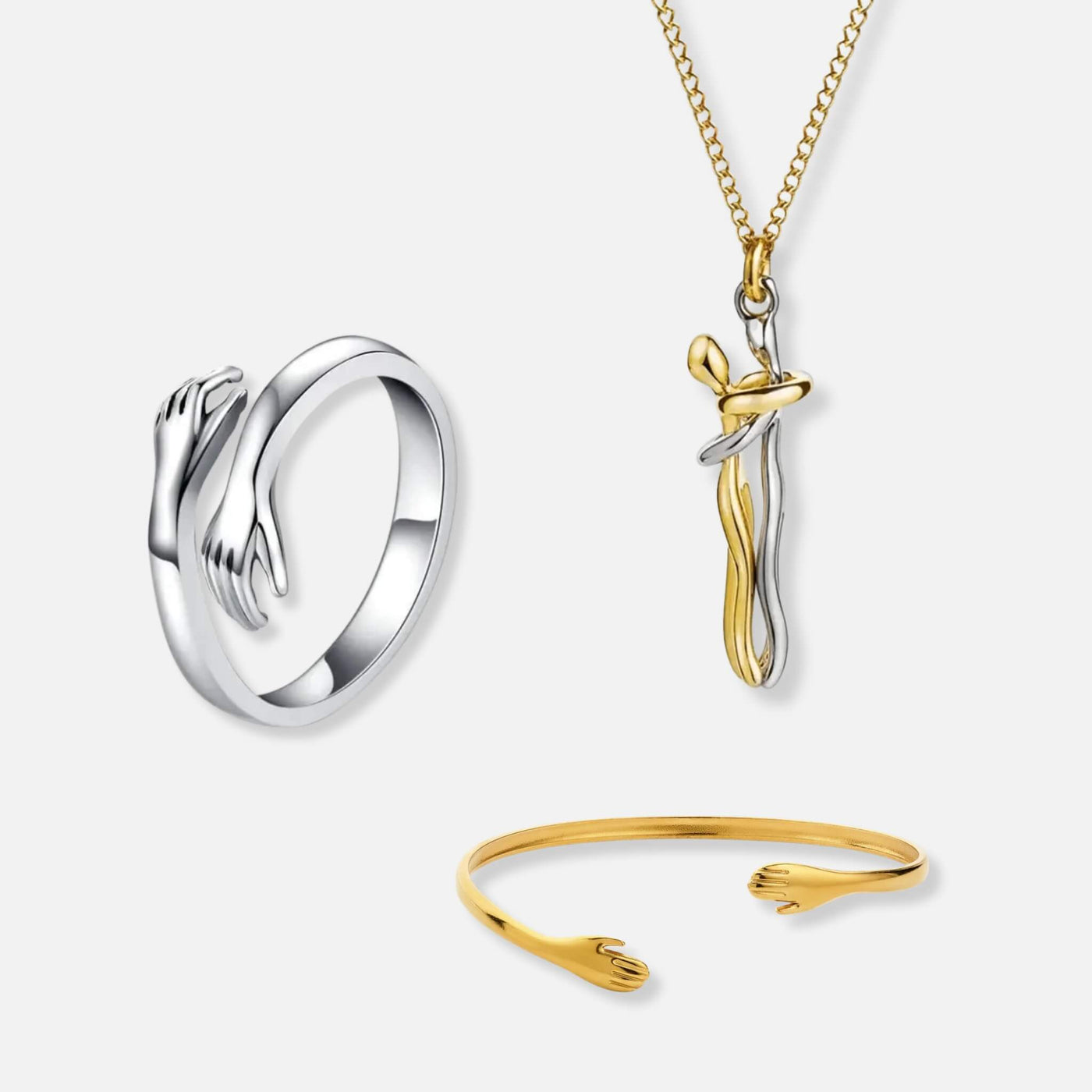 Hug Ring, Hug Necklace & Hug Bracelet