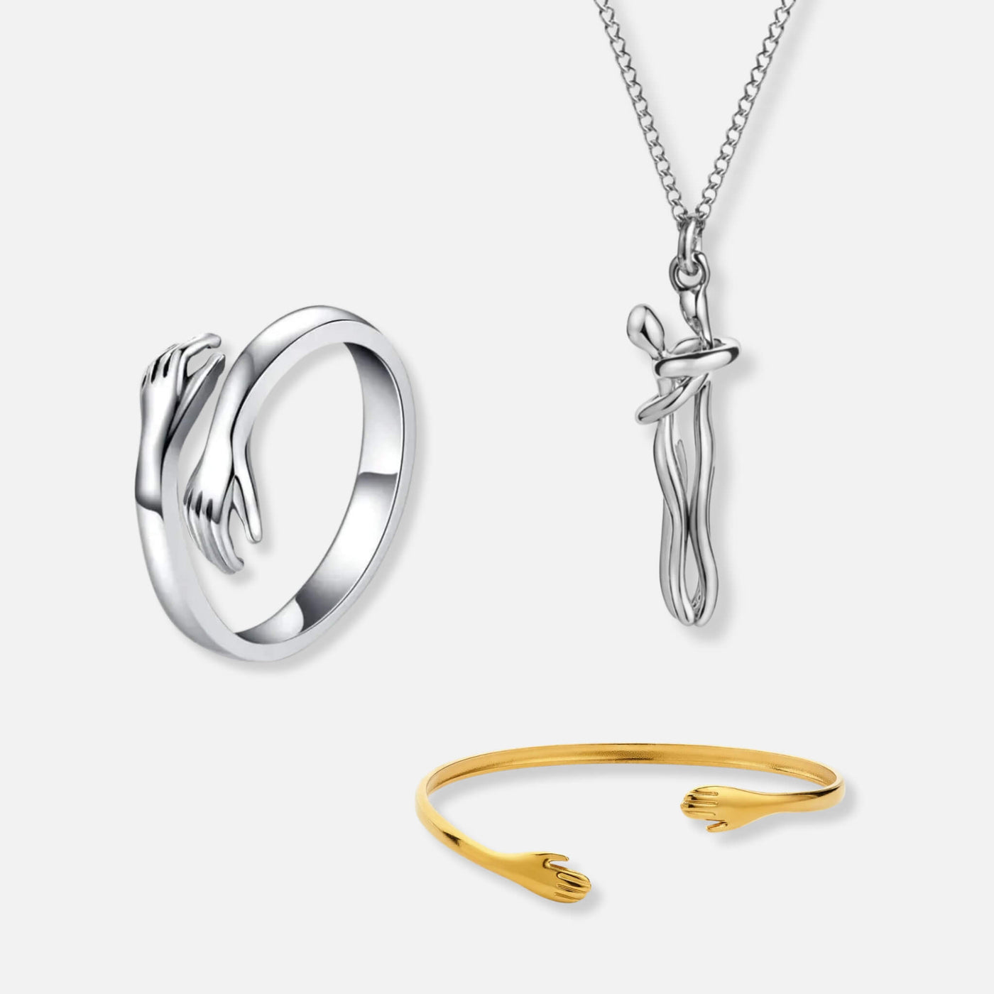 Hug Ring, Hug Necklace & Hug Bracelet