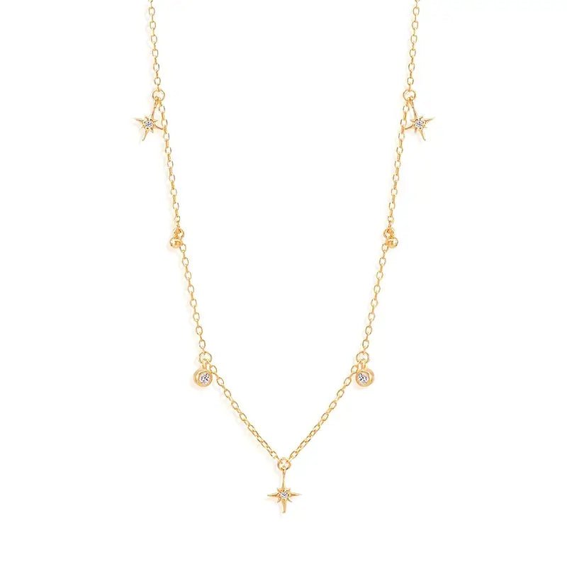 Star Charm Necklace 18k Gold Plated