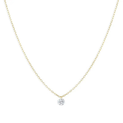 Crystal Necklace 18k Gold