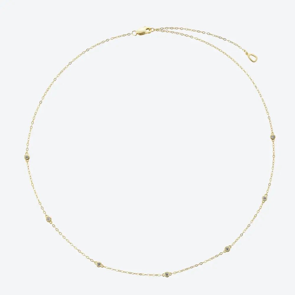 Crystal necklace 18k Gold Plated